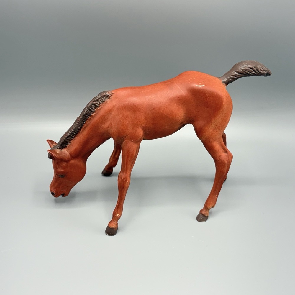 Breyer Grazing Foal Palomino Red Early Mold Mark Vintage